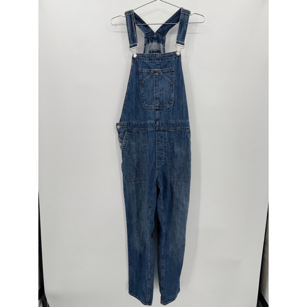 GAP Women’s Denim Bib Overalls Classic Country Western Style 100% Cotton Relaxed - Picture 2 of 10